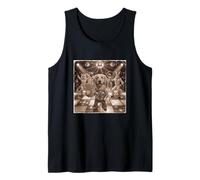 70s Disco Dance Floor Dog Golden Retriever Animal Selfie Camiseta sin Mangas