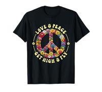70s Flower Power Love Paz Amor Disfraz Hippie Camiseta
