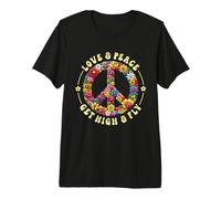 70s Flower Power Love Paz Amor Disfraz Hippie Camiseta Premium