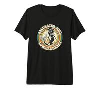 70s Womens Western Saltwater Soul Cowgirl Heart Mermaid Core Camiseta Premium