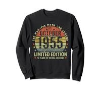 70th Birthday Gifts Vintage October 1955 70 Years Old Men Sudadera
