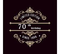 70th Birthday Guest Book 1956 Retro Vintage :: a gift to celebrate a 70th birthday, keepsake notebook with 100 pages for messages or photos, square format