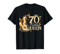 70th Birthday Queen 70 and Fabulous 70 Years Old Women Girls Camiseta