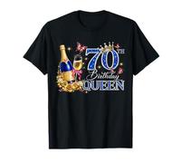 70th Birthday Queen 70 and Fabulous 70 Years Old Women Girls Camiseta