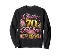 70th Birthday Queen Chapter 70 Fabulous Since 1956 Women Sudadera