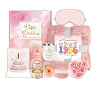 70th Geburtstagsgeschenke für Frauen, Pflegege-Paket erhalten bald Geschenke für 70-Jahren alte Frau, 1956 Geburtstag Box Relaxing Spa Kit mit Decke Tumbler Poster für Mutter Schwester Frau Freundin
