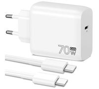 70W Rapida USB C Cargador para MacBook Air 13/15, MacBook Pro 13 14 15 16 Pulgadas 2024 2023 2022 2021, iPad, iPhone 17 Air/16/15/Pro Max/16e, Mac Book Carga Rápido Cargador Adaptador + 2M Cable