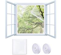 70x100cm Cortina de ventana DIY - Mosquitera ajustable con malla de fibra de vidrio de alta densidad - Detiene mosquitos, moscas, arañas - Corte a medida, fácil de instalar