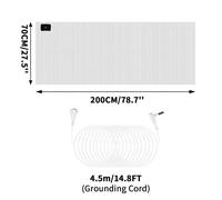 (70X200CM White)Grounding Mat Earthing Grounding Bed Sheet with 10% Silver Fiber & 90% Organic Cotton Natural Wellness and Healthy Earth Energy