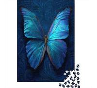 70x50cm/1000pcs Adulto Blue Morpho Mariposa Spreads Its Wings Rompecabezas Mujeres Hombres Tablero De Madera Enclavamiento De Precisión