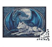70x50cm/1000pcs Dragon Bleu fantastique Jigsaw Art de créatures mythiques Puzzles À Faire SOI-même Pour Adultes