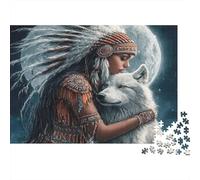 70x50cm/1000pcs Femme indigène Jigsaw Style d'art spirituel Puzzles À Faire SOI-même Pour Adultes