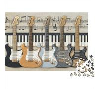 70x50cm/1000pcs Guitare électriques Jigsaw Art Instrumental Puzzles À Faire SOI-même Pour Adultes
