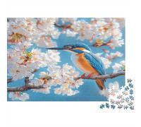70x50cm/1000pcs Martin-pêcheur Puzzle Jouet En Bois Cadeau Unique Décoration Intérieure Photographie de Nature et de faune Sauvage Jeu Éducatif Challenge Toy