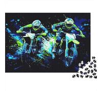 70x50cm/1000pcs Motards de Motocross Puzzle Jouet En Bois Cadeau Unique Décoration Intérieure Style d'affiche de Sports extrêmes Jeu Éducatif Challenge Toy