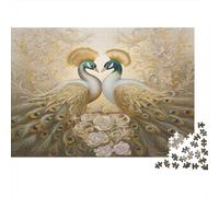70x50cm/1000pcs Puzzles Pour Adolescents Adultes Paon Amoureux Style d'art ornemental