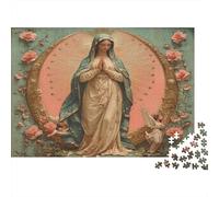 70x50cm/1000pcs Puzzles Pour Adolescents Adultes Prière de la Vierge Marie Style d'icône Religieuse