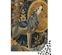 70x50cm/1000pcs Rompecabezas para Adultos Y Adolescentes A Lobo-Medieval European Art ElementJuegos Hechos DIY, Decoración del Hogar.