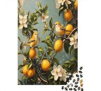 70x50cm/1000pcs Rompecabezas para Adultos Y Adolescentes Aves en el huertoJuegos Hechos DIY,Estilo de Pintura de Jardines Les Decoración del Hogar.