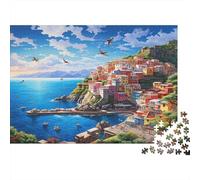 70x50cm/1000pcs Rompecabezas para Adultos Y Adolescentes Cinque TerreJuegos Hechos DIY,Hermoso Decoración del Hogar.