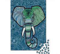 70x50cm/1000pcs Rompecabezas para Adultos Y Adolescentes Patrón de elefanteJuegos Hechos DIY,Elementos de Dibujos Animados Decoración del Hogar.