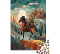 70x50cm/1000pcsCaballos: Un Viaje del Campo a la Ciudad Rompecabezas De Bricolaje para Adultos Y Multitud De 14 Años En Adelante