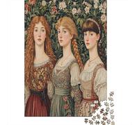 70x50cm/1000pcsRetrato de Joven Rompecabezas Estilo de Arte Retro De Bricolaje para Adultos Y Multitud De 14 Años En Adelante