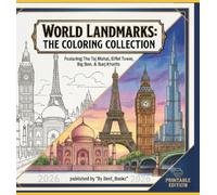 71 Landscapes & world Landmarks Coloring Book for Adults: Scenic Beauty and Iconic Places ,Famous World famous Landmarks Coloring Book: Mindfulness ... For Adults ,travel coloring book for all ages
