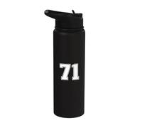 71 Número setenta y uno Team Sports Graphic Varsity Matching Stainless Steel Insulated Water Bottle