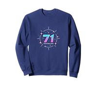 71 Years of Force Regalo de cumpleaños Celebración Cósmica Sudadera, Unisex para Adultos, Azul Marino, XXL