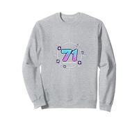 71 Years of Force Regalo de cumpleaños Celebración Cósmica Sudadera, Unisex para Adultos, Gris Jaspeado, XL