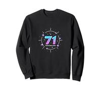 71 Years of Force Regalo de cumpleaños Celebración Cósmica Sudadera, Unisex para Adultos, Negro, XXL