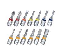 711L Juego de 13 brocas hexagonales codificadas por colores de 1/4 pulgadas - 2 piezas de Torx 9, 2 piezas de Torx de seguridad 10 y otras 9 puntas - Accesorio para mantenimiento de bicicletas y