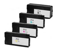 711XL Pack 4 Cartuchos de Tinta Compatible con HP 711XL (CZ133A CZ132A CZ131A CZ130A) para Designjet T100, T120, T120 ePrinter, T125, T130, T520, T520 ePrinter, T525, T530