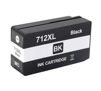 712 XL 712XL 3ED71A 3ED67A Cartucho De Inyección De Tinta Remanufacturado. Compatible Con HP DesignJet T210 T230 T250 T650 Impresora(712XL Black)
