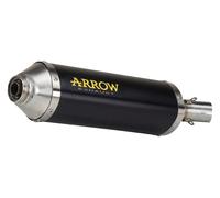Escape ARROW Maxi Race-Tech homologado en aluminio negro para KAWASAKI ER 6 N/F 05-11 | VERSYS 650 07-14