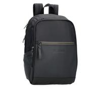 Pepe Jeans Sail up Mochila para Portátil Doble Compartimento hasta 12 Pulgadas Negro 25x37x12 cms Poliéster y PU 11,1L by Joumma Bags