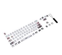 71Pcs Pudding Keycaps, PBT Tapas de Teclado de Sublimación de Tinta de 5 Lados con Extractor de Teclas, Juego de Teclas PBT Compatible con 61/64 para Teclado Mecánico de Bricolaje