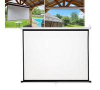 72" / 60" Pantalla Para Proyector, Manual Pantalla De Proyección Enrollable 4:3 16:9 4K HD Para Cine En Casa, Portátil Proyector Screen Montaje En Pared O Techo, Duradero Antiarrugas(60inch 16:9)
