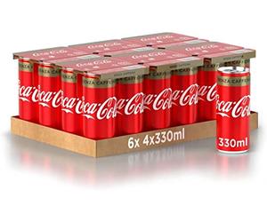 72 botes de bebidas carbonatadas de Coca Cola Senza Caffeina, 330 ml, coque sin cafeína