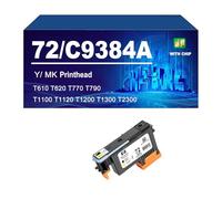 72 Cabezal De Impresión Compatible con Impresoras para HP Designjet T610 T620 T770 T790 T1100 T1120 T1200 T1300 Y T2300.,C9384A-1 Pack