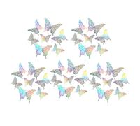 72 calcomanías de pared de mariposas huecas coloridas para varias superficies, decoración de tartas de cumpleaños, decoración del hogar, calcomanías de mariposa