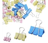 72 clips de metal para bulldog pequeños, clips de papel para el hogar, escuela, oficina (19/25/32 mm)