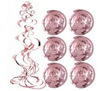 72 colgantes de espiral doble cola PVC for bodas, cumpleaños, decoración flores remolino Para Fiestas Y Reuniones(Olive)