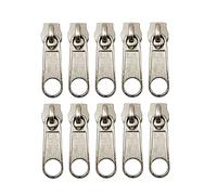 72 Cursores de Metal para Cremallera de Nylon, Cursor Libre de Cremallera #5, Tirador de Cremallera para Reparar o Montar una Cremallera, Cursores Plata, (#5, 888)