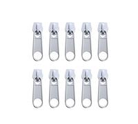 72 Cursores de Metal para Cremallera de Nylon, Cursor Libre de Cremallera #5, Tirador de Cremallera para Reparar o Montar una Cremallera, Cursores Blanco, (#5, Blanco)
