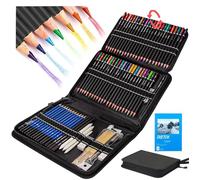 72 Lapices acuarelables, Dibujo Artístico Profesional lápices Set, Lapices acuarelables, Lapices de dibujo, Grafito, Lapiz de carbón Para Adultos y Artistas que Dibujan, Colorear y Esbozar