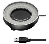 72 LED para anillo de luz para microscopio | Lámpara de atenuación USB polarizada con diseño a prueba de polvo | Brillo ajustable para tareas de reparación e inspección del teléfono | Aleación de
