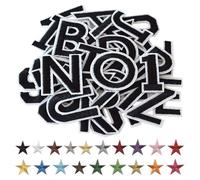 72 Letras y Números, Parches de Tela Bordados Para Planchar - Bordado Para Ropa