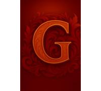 72 page lined red monogrammed journal with the letter G on the cover.